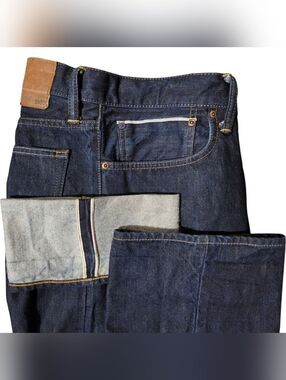 Red Line Selvedge Denim Jeans Gap 1989 Straight Jeans 100% Ringspun Cotton 38x32